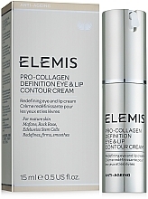 Fragrances, Perfumes, Cosmetics Lifting Lip & Eye Cream - Elemis Pro-Intense Eye and Lip Contour Cream