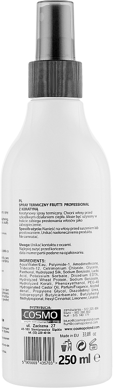 Thermal Protective Hair Spray with Keratin - Frutti Di Bosco Professional Thermal Spray — photo N2