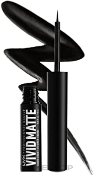 Liquid Matte Eyeliner - NYX Professional Makeup Vivid Bright Liquid Eyeliner — photo Black