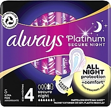 Sanitary Pads, size 4, 5 pcs - Always Platinum Secure Night — photo N16