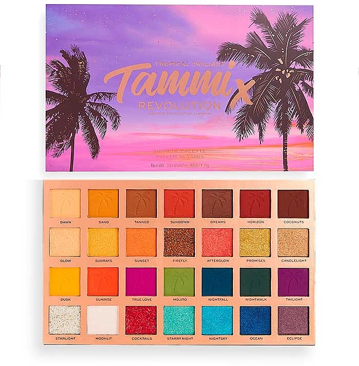 Eyeshadow Palette - Makeup Revolution x Tammi Tropical Twilight Shadow Palette — photo N1