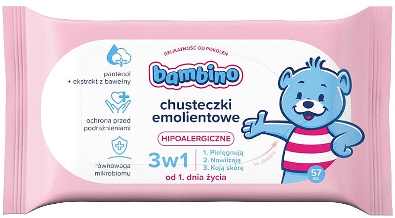 Softening Baby Wipes 3in1 - Bambino — photo N1