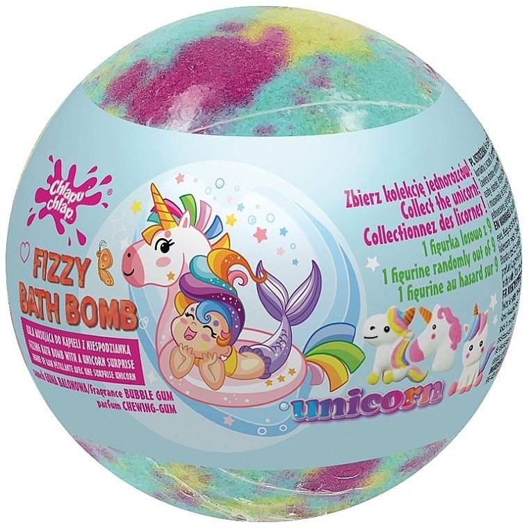 Bath Bomb - Chlapu Chlap Fizzy Unicorn Bath Bomb Bubble Gum — photo N1