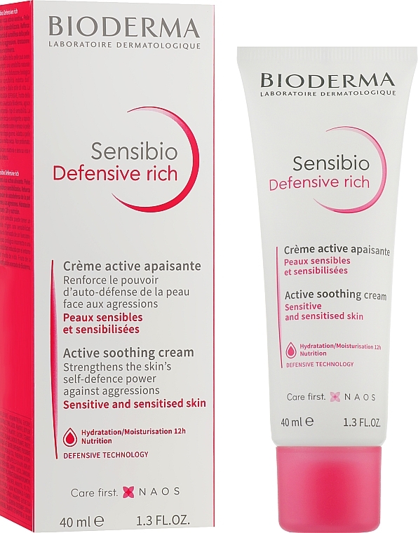 Soothing Face Cream - Bioderma Sensibio Defensive Rich Active Soothing Cream — photo N2