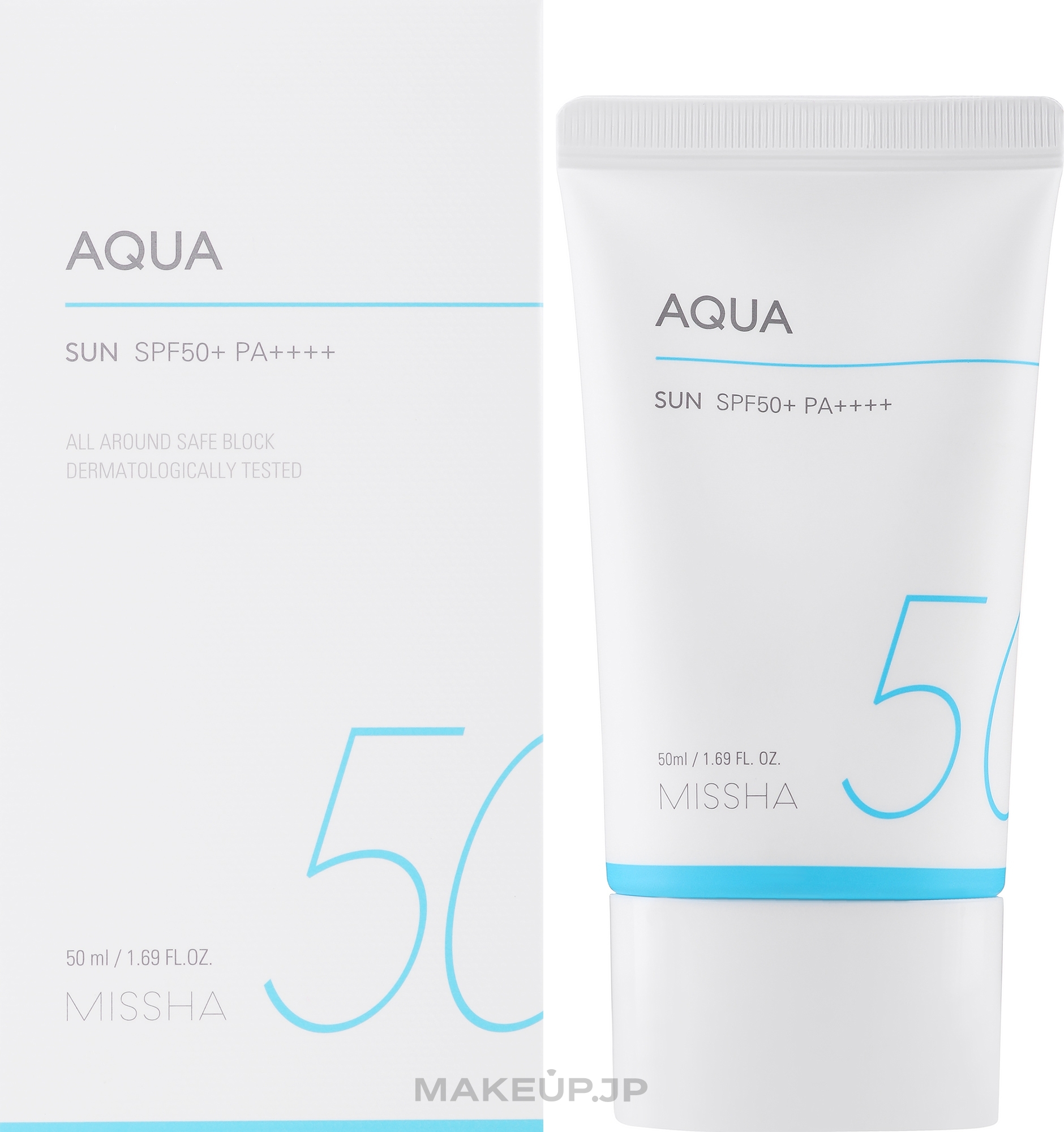 Sun Gel SPF50+/PA+++ - Missha All Around Safe Block Aqua Sun Gel SPF50+/PA++++ — photo 50 ml