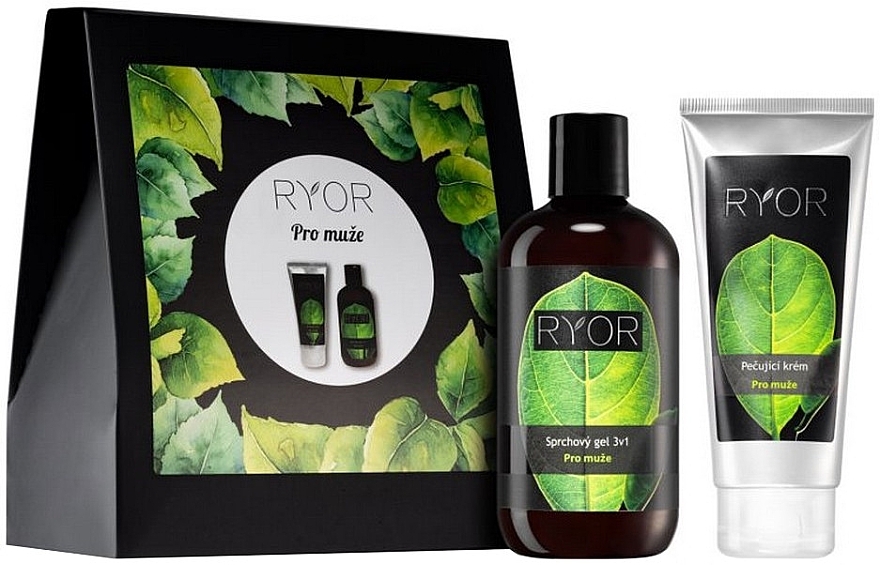 Set - Ryor Cosmetic Set For Men (sh/gel/250ml + cr/100ml + towel) — photo N3