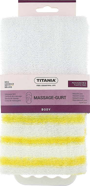 Massage Back Strap, white and yellow - Titania — photo N1