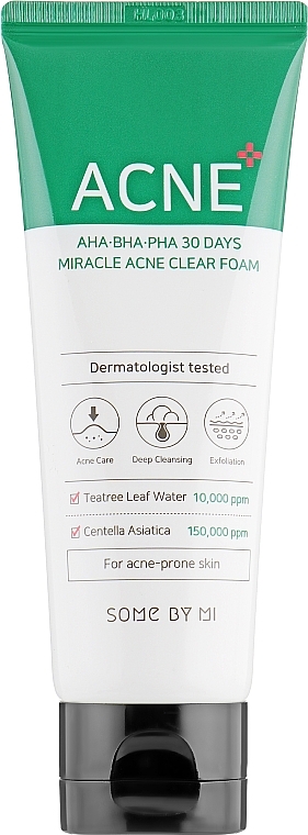 Cleansing Foam - Some By Mi AHA BHA PHA 30 Days Miracle Acne Clear Foam — photo N1