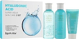 Fragrances, Perfumes, Cosmetics Set - Farmstay Hyaluronic Acid Super Aqua Skin Care Set (ton/200ml + emul/200ml + cr/50ml)