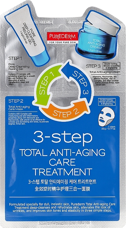 3-Step Anti-Aging Complex - Purederm 3-Step Total Anti-Aging Care Treatment — photo N1