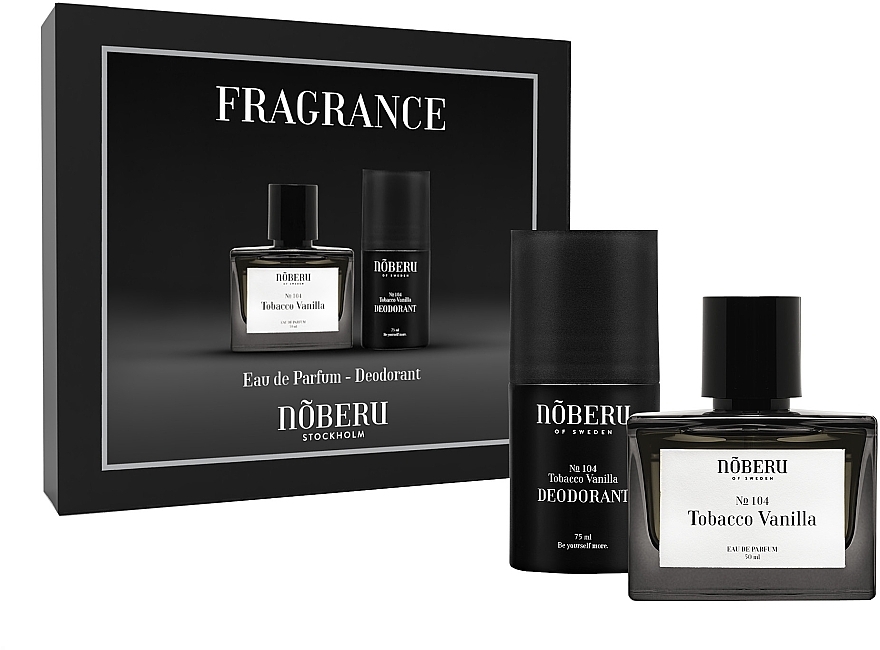 Noberu Of Sweden №104 Tobacco-Vanilla  - Set (edp/50ml + deo/75ml) — photo N1