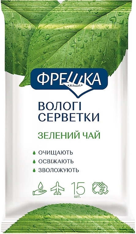 Green Tea Wet Wipes - Freshka — photo N1