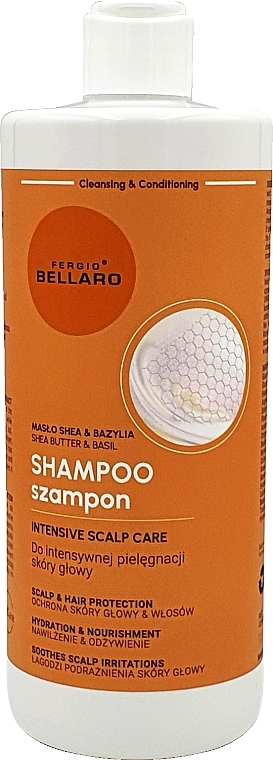 Intensive Scalp Care Shampoo with Shea Butter & Basil - Fergio Bellaro Shampoo Intensive Scalp Care — photo N1