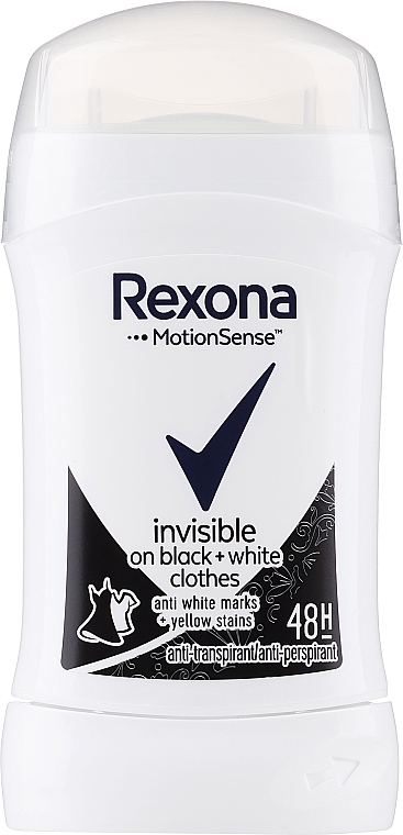 Deodorant Stick "Black & White Invisible" - Rexona Deodorant Stick — photo N1