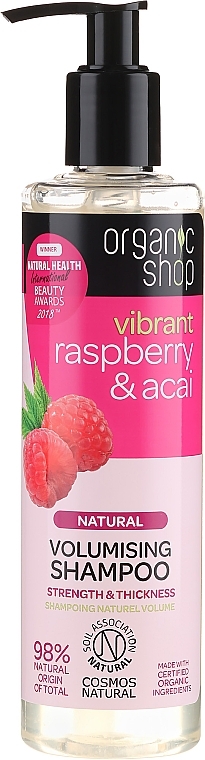 Shampoo - Organic Shop Raspberry & Acai Volumising Shampoo — photo N1