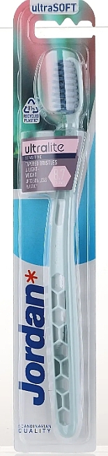 Toothbrush, ultra-soft, grey-green - Jordan Ultralite Adult Toothbrush Sensitive Ultra Soft — photo N1