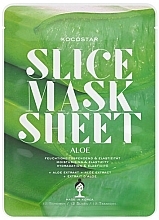 Facial Sheet Mask "Aloe Vera" - Kocostar Slice Mask Sheet Aloe — photo N1