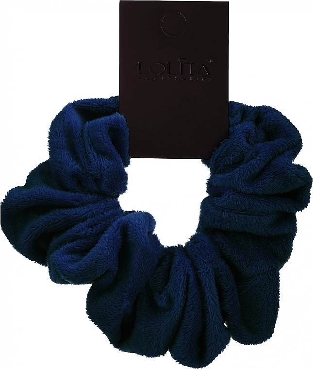 Velvet Scrunchie, navy blue XL - Lolita Accessoires — photo N1