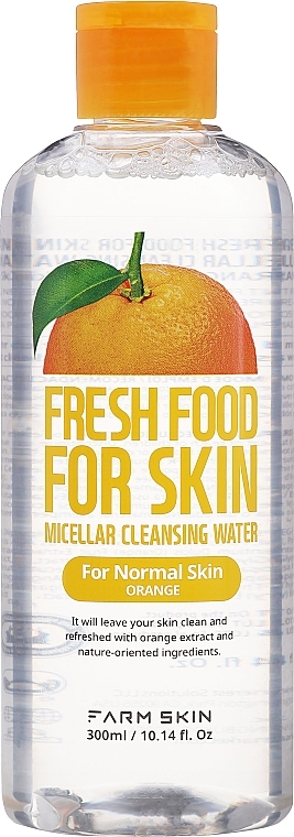 Micellar Water for Normal Skin - Farm Skin Fresh Food For Skin Micellar Cleansing Water Orange — photo N2