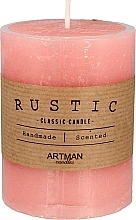 Fragrances, Perfumes, Cosmetics Scented Candle, 7x9 cm, pink - Artman Rustic