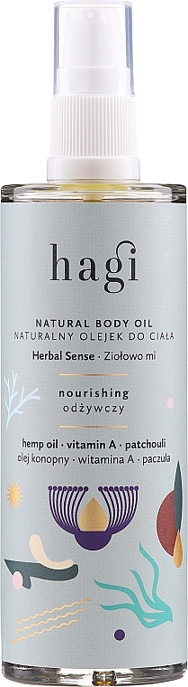 Natural Nourishing Herbal Body Oil - Hagi Herbal Sense Body Oil — photo N1