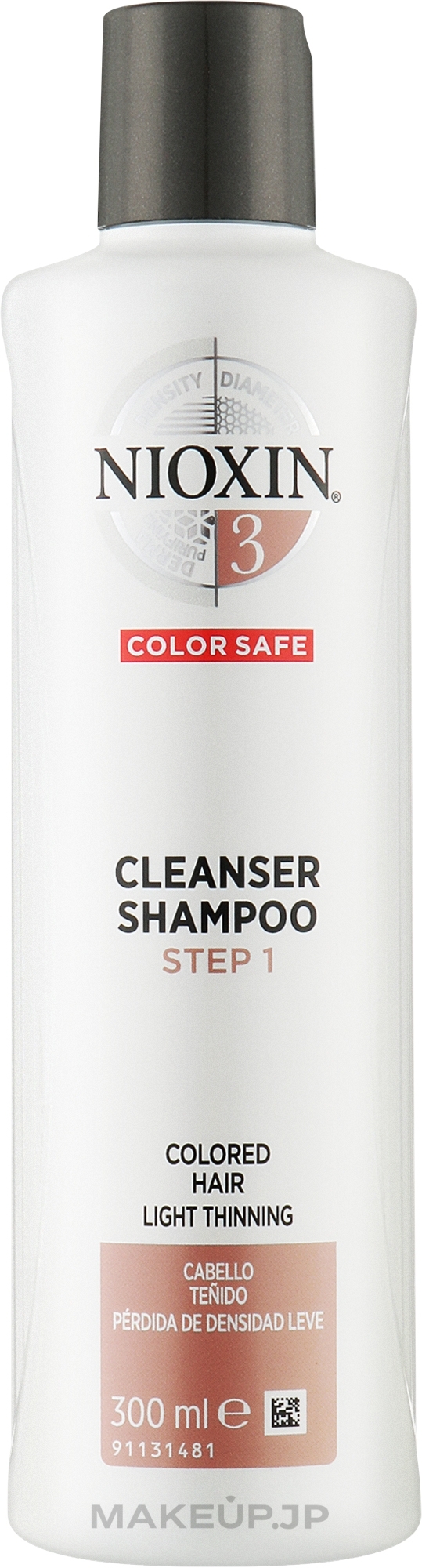 Cleansing Shampoo - Nioxin System 3 Cleanser Shampoo Step 1 Colored Hair Light Thinning — photo 300 ml