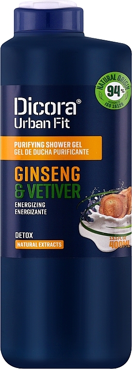 Shower Gel "Vetiver and Ginseng" - Dicora Urban Fit Shower Gel — photo N1