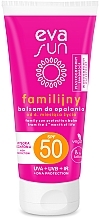 Fragrances, Perfumes, Cosmetics Tanning Balm SPF 50 with Amber Biocomplex & Vitamin E - Eva Natura Family Sun Protection Balm SPF50