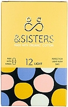 Fragrances, Perfumes, Cosmetics Sanitary Pads with Wings, 12 pcs - &Sisters Pads With Wings Light