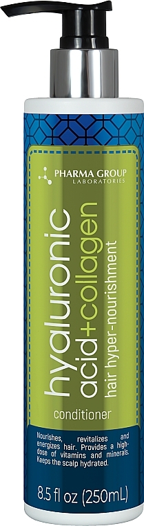 Hyper-Nourishing Conditioner - Pharma Group Laboratories Hyaluronic Acid + Collagen — photo N4