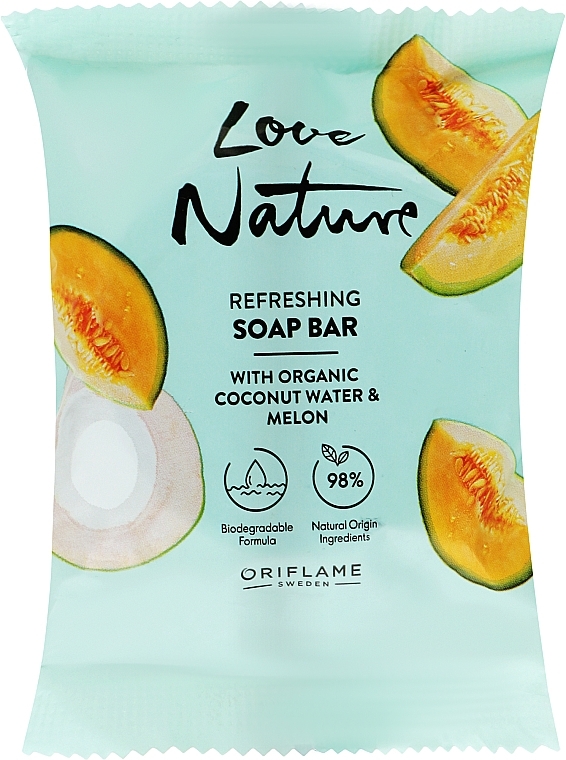 Invigorating Soap with Organic Coconut Water & Melon - Oriflame Love Nature — photo N1