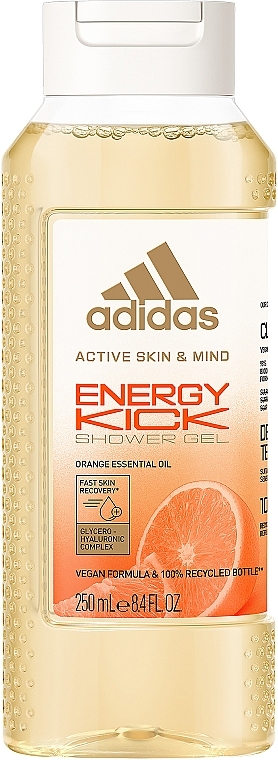 Shower Gel - Adidas Active Skin & Mind Energy Kick Shower Gel Orange Essential Oil — photo N1