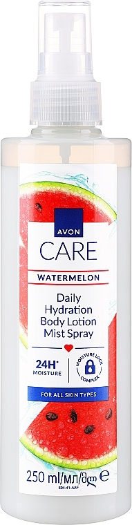 Moisturizing Body Milk Spray with Watermelon Extract - Avon Care Watermelon Daily Hydration Body Lotion Mist Spray — photo N1