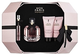 Fragrances, Perfumes, Cosmetics Yves Saint Laurent Mon Paris - Set (edp/90ml + edp/10ml+ b/lot/50ml + sh/gel 50ml)