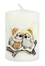 Fragrances, Perfumes, Cosmetics Decorative Candle "Wren", 7x10 cm, white - Artman