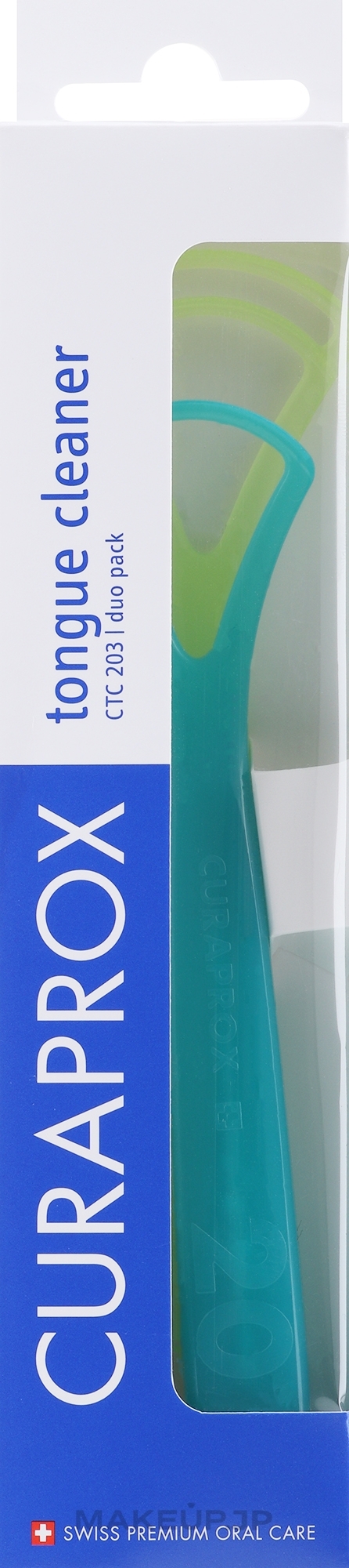 Tongue Cleaner Set CTC 203, turquoise + light green - Curaprox Tongue Cleaner — photo 2 szt.