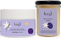 Fragrances, Perfumes, Cosmetics Set - Hagi Natural Plum Picking (b/cr/200ml + candle/215ml)