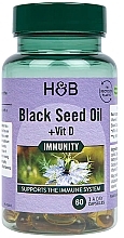 Black Cumin Oil Dietary Supplement - Holland & Barrett Black Seed Oil + Vit D — photo N1