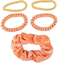 Fragrances, Perfumes, Cosmetics Hair Tie Set, FA-5833, 5 pcs, orange - Donegal