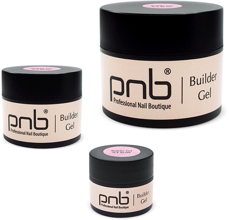 Nail Builder Gel, pink - PNB UV/LED Builder Gel Ice Rose — photo N3