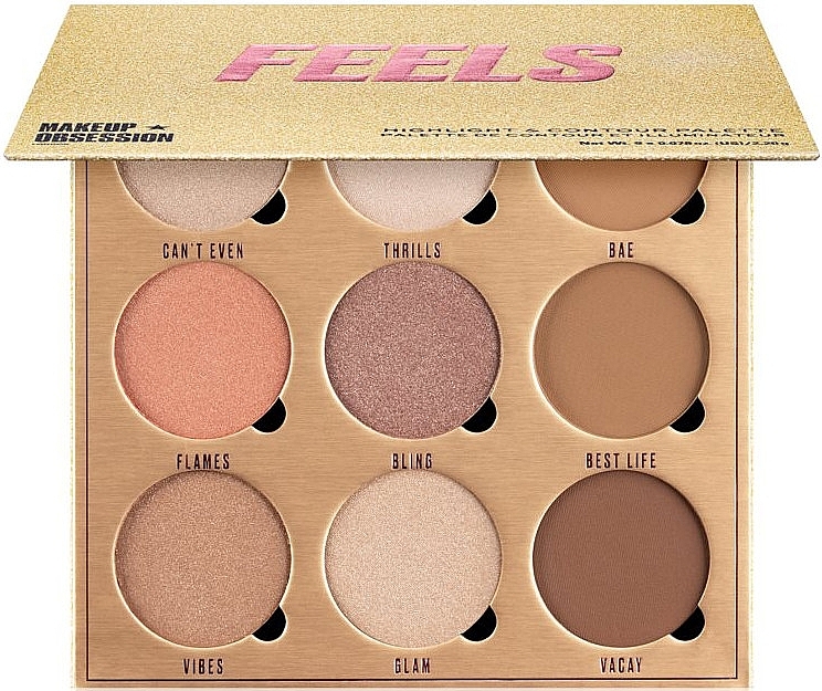 Contouring Palette - Makeup Obsession Feels Highlight & Contour Palette — photo N1