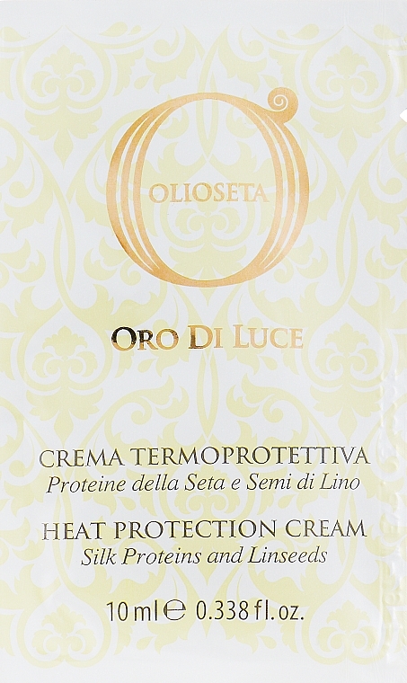 Thermal Protection Cream with Silk & Linseed Proteins - Barex Italiana Olioseta Oro Di Luce Heat Protection Cream (mini) — photo N1