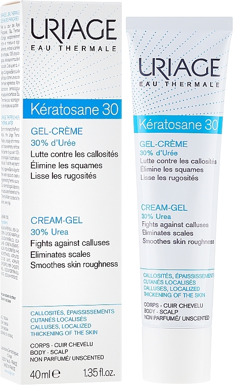 Cream-Gel for Calluses & Localized Thickening - Uriage Keratosane 30 Gel-Cream — photo N1