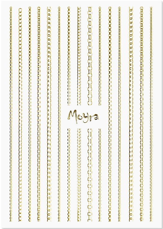 ネイルアート シート - Moyra Nail Art Strips-Chain — photo N1