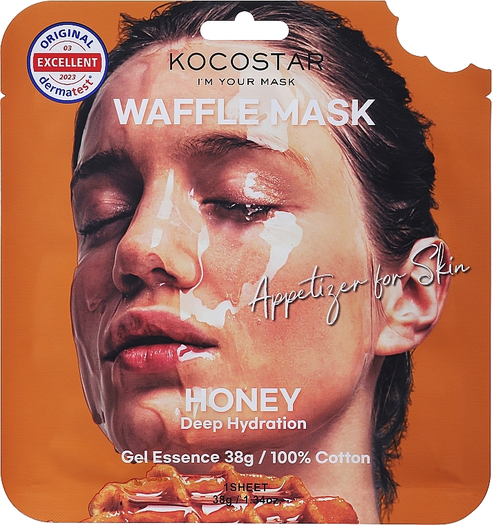 Nourishing Waffle Mask ‘Honey’ - Kocostar Honey Waffle Mask — photo N1