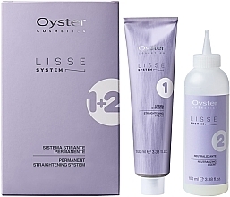 Permanent Straightening System for Straight Hair - Oyster Cosmetics Lisse System (cr/100ml + neutral/100ml + glv/1pcs) — photo N1