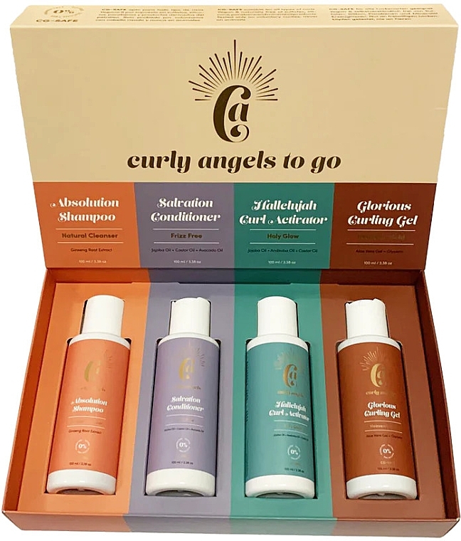 Hair Care Set - Curly Angels To Go Kit (shm/100ml + cond/100ml + activator/100ml + gel/100ml) — photo N1