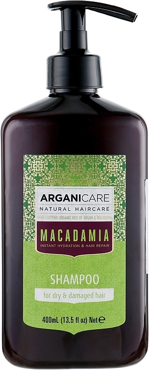 Dry and Damaged Hair Shampoo - Arganicare Macadamia Shampoo — photo N1