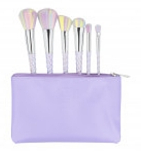 Fragrances, Perfumes, Cosmetics Set of 6 Makeup Brushes + Bag, purple - ILU Basic Mu Unicorn Makeup Brush