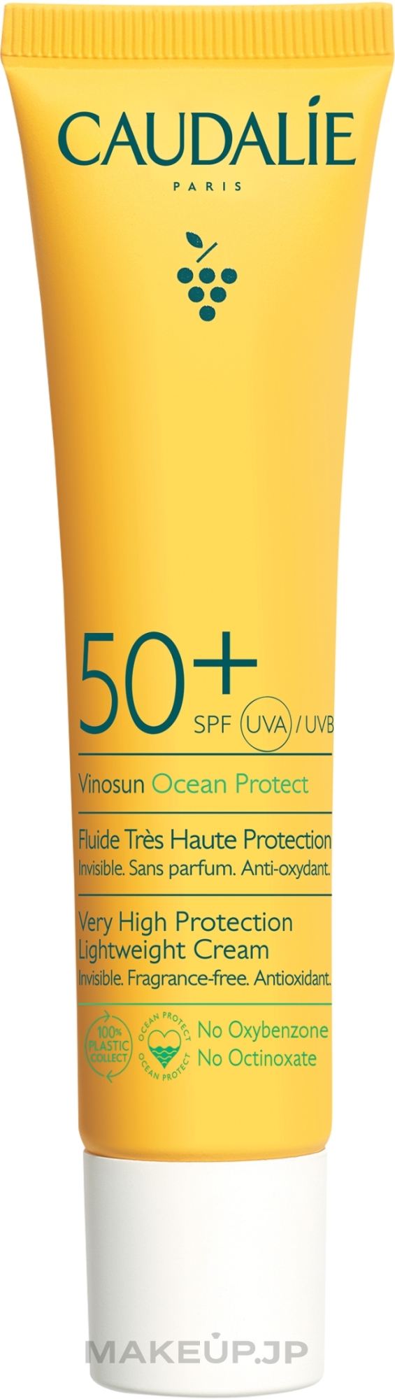 Light Face Sunscreen - Caudalie Vinosun Protect Very High Lightweight Cream SPF 50+ — photo 40 ml